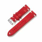 Color-Block Stitching Micro-Leather Switch Quick Release Watch Band, Specification: 22mm(Red) - 1