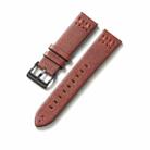 X Suture Quick Release Thick Waterproof Watch Band, Specification: 20mm(Brown) - 1