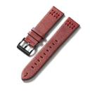 X Suture Quick Release Thick Waterproof Watch Band, Specification: 22mm(Wine Red) - 1