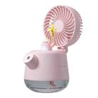 A04a USB Cute Pet Kettle Spray Desktop Fan(Pink Small Dinosaur) - 1