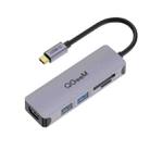 QGeeM QG-UH05-4 5 In 1 TYPE-C Extension HUB Adapter Compatible with SD/TF Reader(5-port) - 1