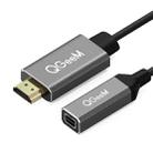 QGeeM QG-HD02 HDMI Single to Mini DP Converter(Silver Gray) - 1