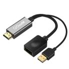 QGeeM QG-HD01 HDMI To DP Adapter With USB Port(Black) - 1