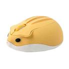 3 Keys 2.4G Wireless Hamster Shape Mouse(Yellow) - 1