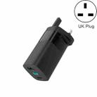 QGeeM QG-CHGAN01 65W 3 In 1 Gallium Nitride PD3.0 Charger, Style: UK Plug (Black) - 1