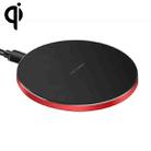 15W Metal Round Wireless Charger Smart Fast Charge( Red + Black Surface) - 1