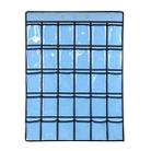 30 Grid Non-woven Transparent Mobile Phone Hanging Bag(Blue) - 1