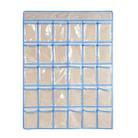 30 Grid Non-woven Transparent Mobile Phone Hanging Bag(Beige) - 1