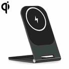 Y56 15W Folding Magnetic Wireless Charging Stand for iPhone 12 and Above(Black) - 1