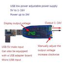 5V To 1-24V DC-DC USB Adjustable Power Supply Regulator Module, Color Random Delivery - 7