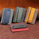 2 PCS Leather Phone Card Sleeve Back Sticker Wrist Pull Strap Holder(Blue) - 2
