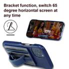 2 PCS Leather Phone Card Sleeve Back Sticker Wrist Pull Strap Holder(Blue) - 5
