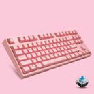 87/108 Keys Gaming Mechanical Keyboard, Colour: FY87 Pink Shell Pink Cap Green Shaft - 1