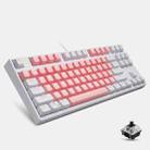 87/108 Keys Gaming Mechanical Keyboard, Colour: FY87 White Shell Black Shaft - 1