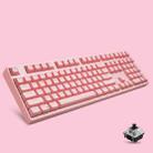 87/108 Keys Gaming Mechanical Keyboard, Colour: FY108 Pink Shell Pink Cap Black Shaft - 1