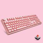 87/108 Keys Gaming Mechanical Keyboard, Colour: FY108 Pink Shell Pink Cap Red Shaft - 1