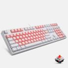 87/108 Keys Gaming Mechanical Keyboard, Colour: FY108 White Shell Red Shaft - 1