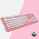 87/108 Keys Gaming Mechanical Keyboard, Colour: FY108 Pink Shell Green Shaft - 1