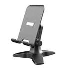 Portable Foldable Rotary Desktop Bracket Silicone Non-Slip Mobile Phone Bracket(Black) - 1