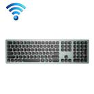 K9500 110 Keys 2.4G+Bluetooth Dual Mode Mute Office Wireless Keyboard(Gray Blue) - 1