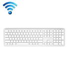 K9500 110 Keys 2.4G+Bluetooth Dual Mode Mute Office Wireless Keyboard(Silver White) - 1