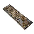 LANGTU L1 104 Keys USB Home Office Film Luminous Wired Keyboard, Cable Length:1.6m(Orange Light Black) - 1