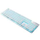 LANGTU L1 104 Keys USB Home Office Film Luminous Wired Keyboard, Cable Length:1.6m(Ice Blue Light Silver White) - 1