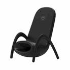 JP-wxc Chair Shape Wireless Charger with Amplifier Function(Black) - 1