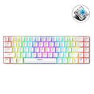 ZIYOU LANG T8 68 Keys RGB Luminous Gaming Mechanical Keyboard, Cable Length:1.6m(White Green Shaft) - 1