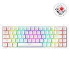 ZIYOU LANG T8 68 Keys RGB Luminous Gaming Mechanical Keyboard, Cable Length:1.6m(White Red Shaft) - 1