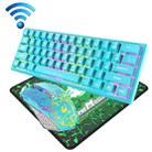 ZIYOU LANG  T61 61 Keys Luminous Wireless Gaming Keyboard And Mouse Set(Blue) - 1