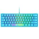 ZIYOU LANG K61 62 Keys RGB Lighting Mini Gaming Wired Keyboard, Cable Length:1.5m(Blue) - 1