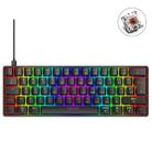 ZIYOU LANG T60 62-Key RGB Luminous Mechanical Wired Keyboard, Cable Length:1.5m(Black Tea Shaft) - 1