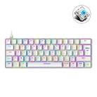 ZIYOU LANG T60 62-Key RGB Luminous Mechanical Wired Keyboard, Cable Length:1.5m(White Green Shaft) - 1