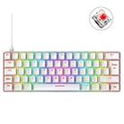 ZIYOU LANG T60 62-Key RGB Luminous Mechanical Wired Keyboard, Cable Length:1.5m(White Red Shaft) - 1