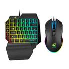 ZIYOU LANG T1 Mechanical Feel Wired Keyboard and Mouse Set, Cable Length: 1.5m(Black) - 1