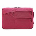 Zipper Type Polyester Business Laptop Liner Bag, Size: 13.3 Inch(Rose Red) - 1