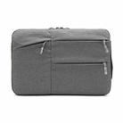 Zipper Type Polyester Business Laptop Liner Bag, Size: 15.6 Inch(Light Grey) - 1