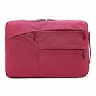 Zipper Type Polyester Business Laptop Liner Bag, Size: 14 Inch(Rose Red) - 1