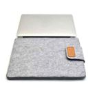 Vertical Felt Laptop Bag Tablet Sleeve Bag, Size: 14 Inch(Light Grey) - 1