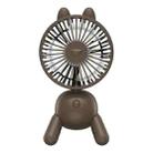 Cute Puppy Shaped USB Charging Fan(Brown) - 1