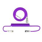 Type-C Detachable Gaming Mechanical Keyboard Data Cable, Length:2.2m(Purple) - 1