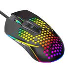 LEAVEN S50 6Keys Macro Definition Programmable RGB Lighted Gaming Wired Mouse, Cable Length: 1.5m(Black) - 1