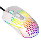 LEAVEN S50 6Keys Macro Definition Programmable RGB Lighted Gaming Wired Mouse, Cable Length: 1.5m(White) - 1