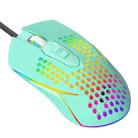 LEAVEN S50 6Keys Macro Definition Programmable RGB Lighted Gaming Wired Mouse, Cable Length: 1.5m(Blue) - 1