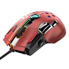 ZIYOU LANG M2 11 Keys 1200DPI Game Drive Free Macro Definition Wired Mouse, Cable Length: 1.7m(Orange Red) - 1