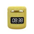 JM01 Mini Card Outdoor Portable Wireless Bluetooth Speaker Clock(Yellow) - 1