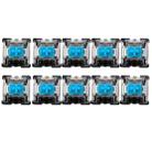 10 PCS Gateron G Shaft Black Bottom Transparent Shaft Cover Axis Switch, Style: G3 Foot (Blue Shaft) - 1