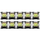 10 PCS Gateron G Shaft Black Bottom Transparent Shaft Cover Axis Switch, Style: G3 Foot (Yellow Shaft) - 1