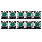 10 PCS Gateron G Shaft Black Bottom Transparent Shaft Cover Axis Switch, Style: G5 Foot (Green Shaft) - 1